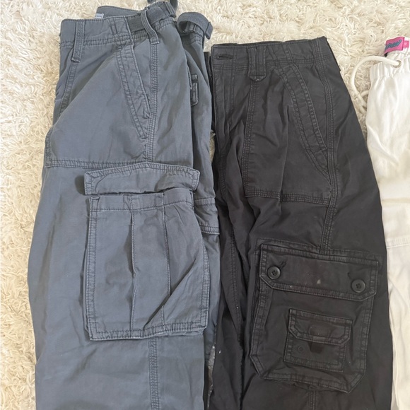 Stylish Cargo Pants Set - Gray, Black, White - Picture 2 of 3